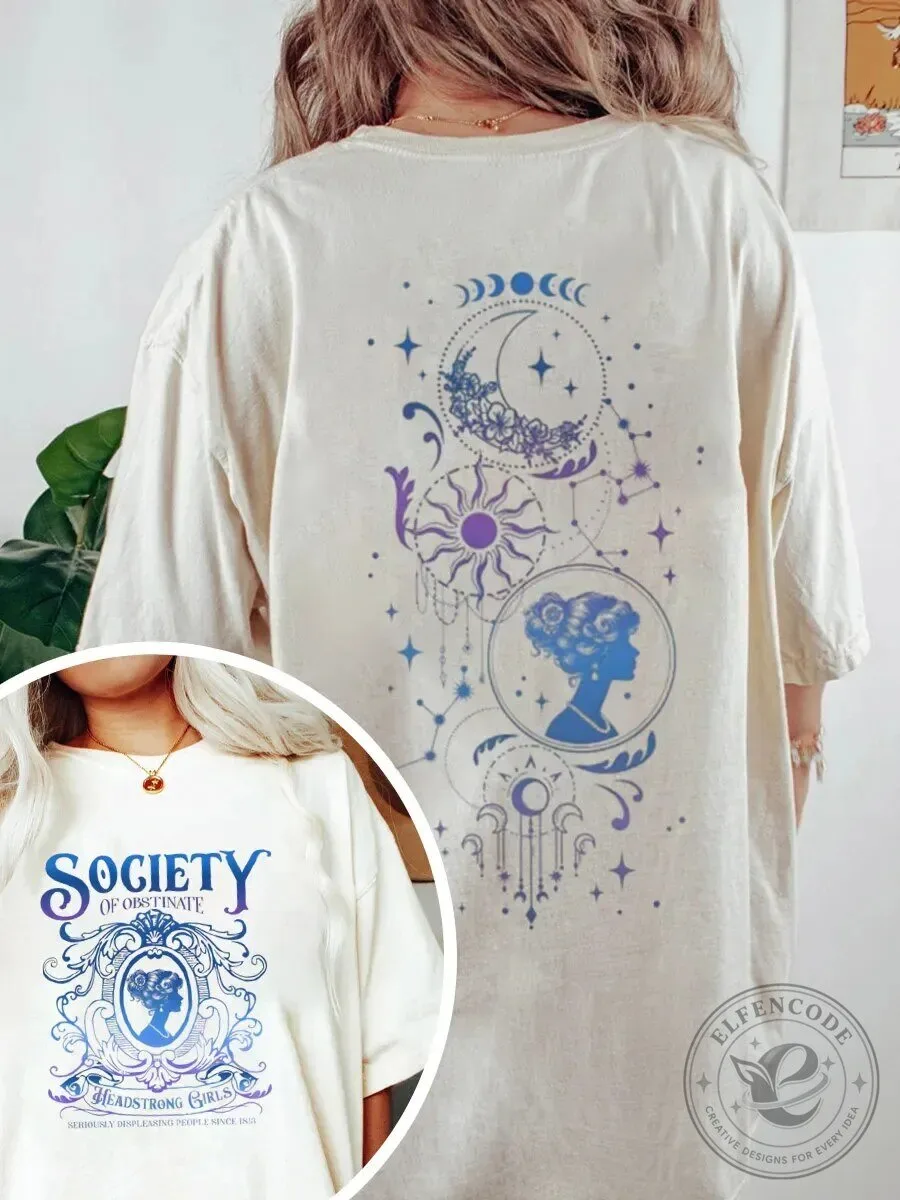 Society Of Obstinate Headstrong Girls Oversized Graphic T-Shirt